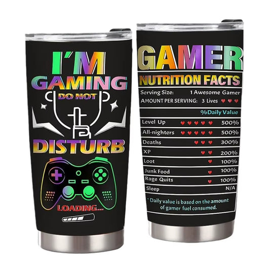 20Oz Stainless Steel Gamer Tumbler Cup Insulated Drinking Cup 