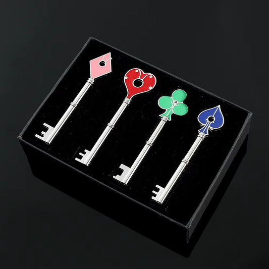 New Residents Evils RPD Key Square Plum Heart Keychains Umbrella Corporation Keyring Key Holder 