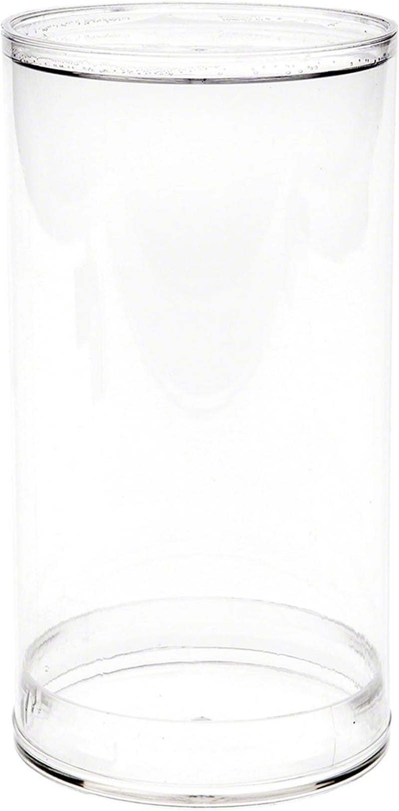 Plastic Action Figure Tube, 3" Wide by 5.5" Tall, with Clear Acrylic Base, Pack of 4