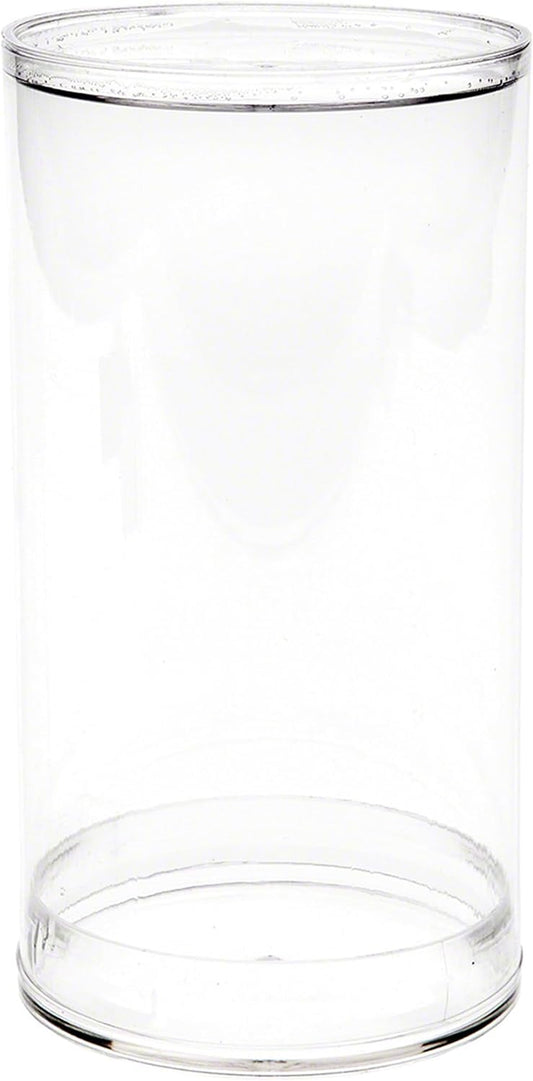 Plastic Action Figure Tube, 3" Wide by 5.5" Tall, with Clear Acrylic Base, Pack of 4