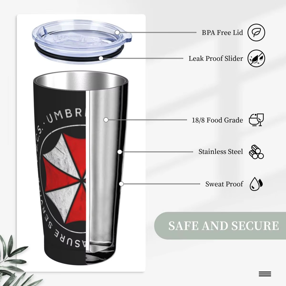 U-Umbrella Corporation Stainless Steel Tumbler 