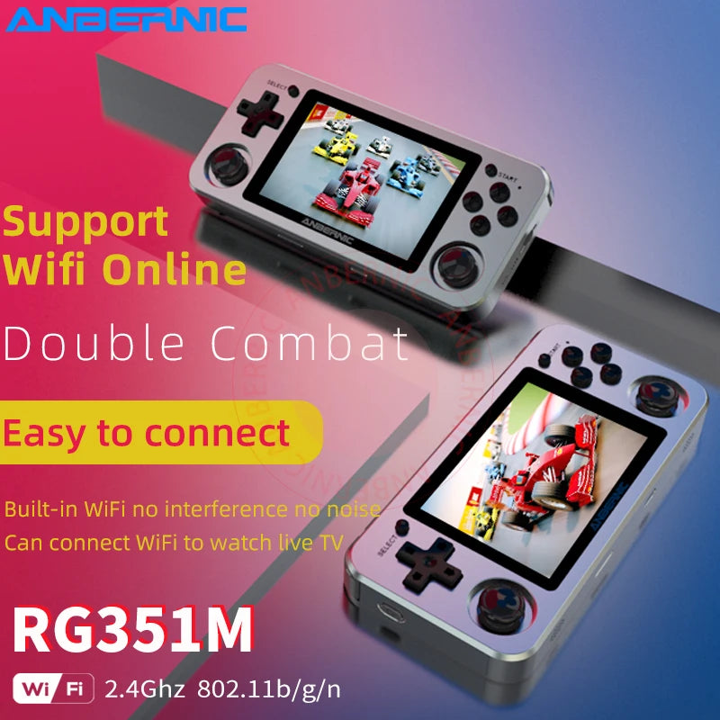 RG351M RG351P Retro Video Game Console Aluminum Alloy Shell 2500 Game Portable Console RG351 Handheld Game Player